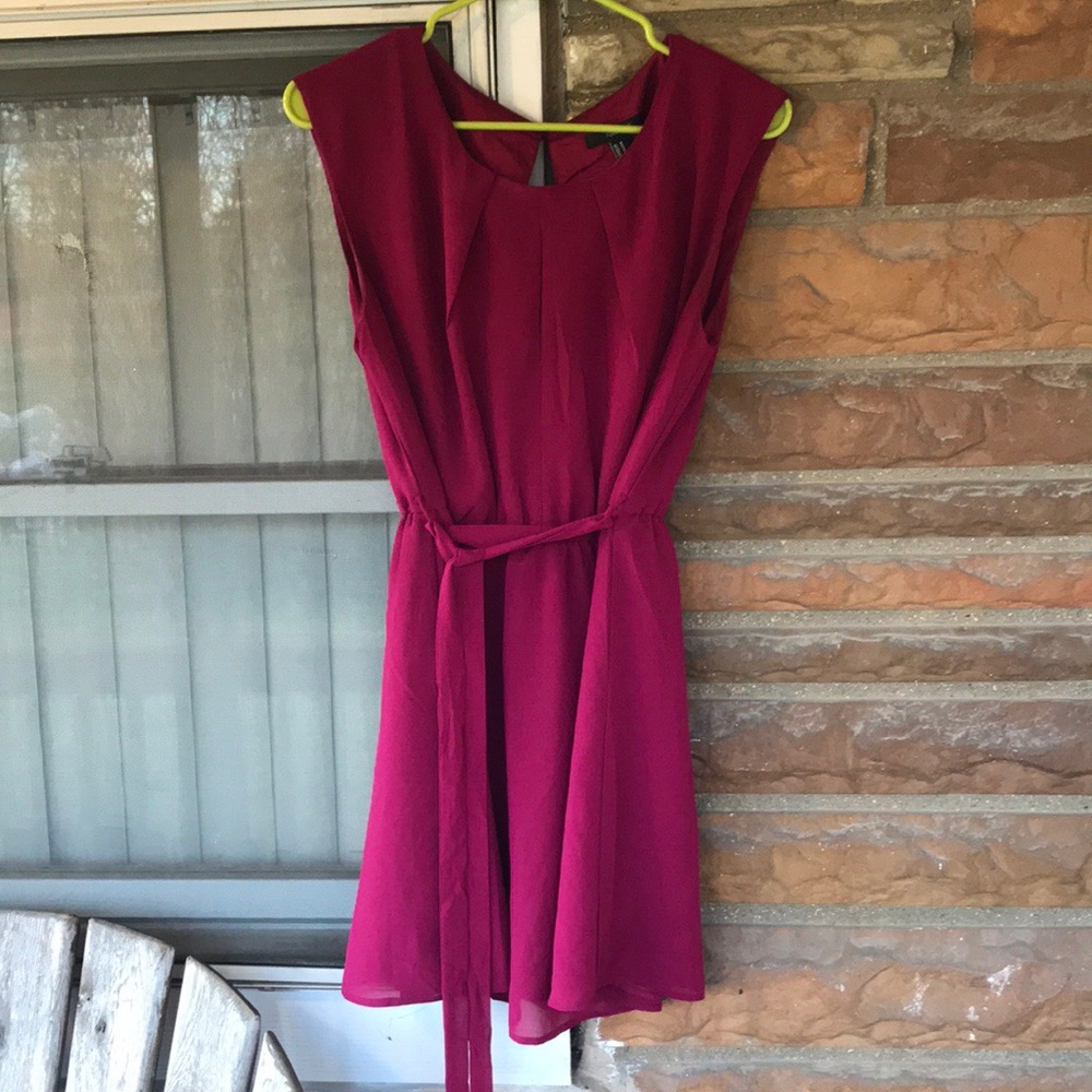 Sheer magenta dress